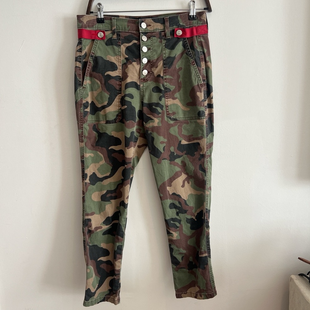 Veronica Beard Arya Cargo Straight Crop Jeans